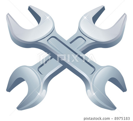 Crossed wrench spanners Crossed wrench spanners 8975183