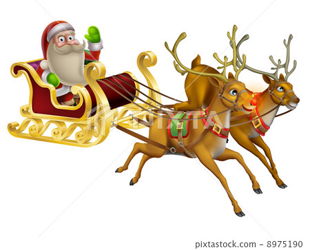 Santa Claus Christmas Sleigh 8975190
