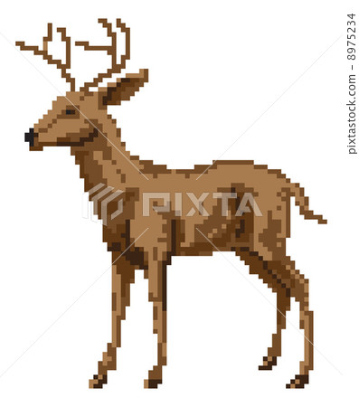 Pixel art deer illustration Pixel art deer illustration 8975234