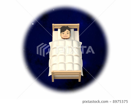 睡覺在滿天星斗的天空的一個人 睡覺在滿天星斗的天空的一個人 8975375