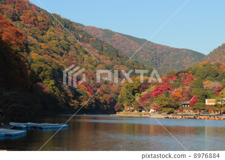 京都嵐山大河的風景 8976884