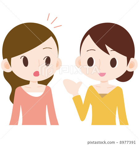 Housewife 2 people well-end meeting Housewife 2 people well-end meeting 8977391