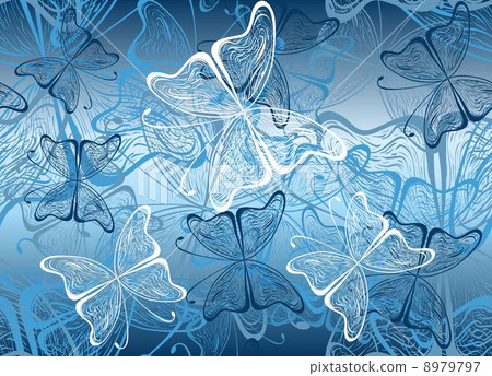 Seamless pattern with a retro butterflies Seamless pattern with a retro butterflies 8979797