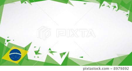 Greeting card origami of brazil 8979892