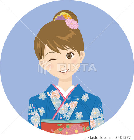 女性和服和服袖 8981372