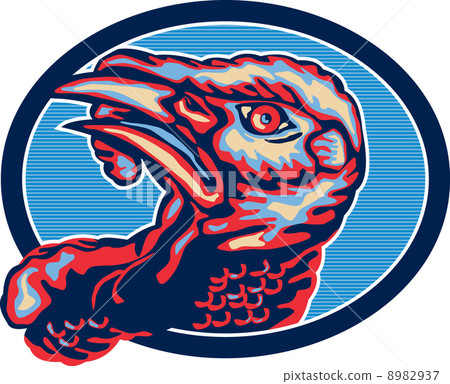 Wild Turkey Head Retro 8982937