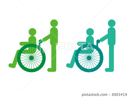 Wheelchairs And Nursing Care - Stock Illustration [8983419] - PIXTA