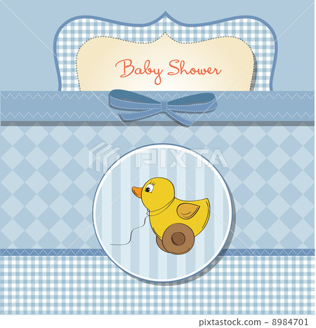 welcome card with duck toy 8984701