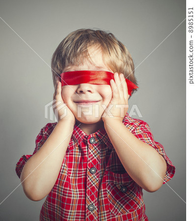 boy closed his eyes the ribbon 8985151