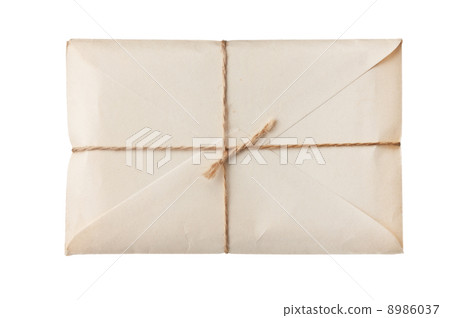 parcel wrapped with brown kraft paper parcel wrapped with brown kraft paper 8986037