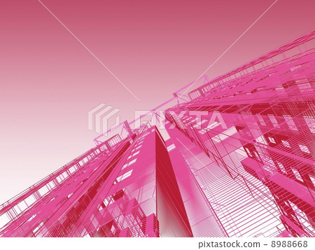 Abstract architectural 3D construction 8988668