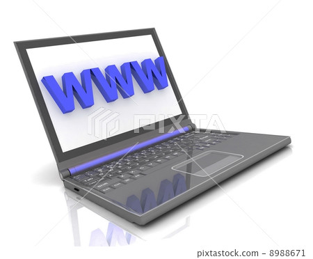 Modern laptop isolated on white Modern laptop isolated on white 8988671