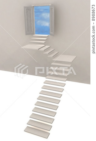 3d illustration of stairway and door to heaven 3d illustration of stairway and door to heaven 8988673
