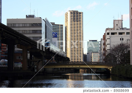 Tokyo Monorail and Shibaura Bridge Tokyo Monorail and Shibaura Bridge 8988699