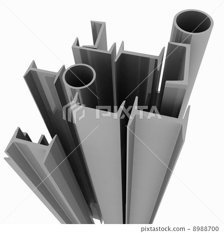 High technology background - steel profiles 8988700