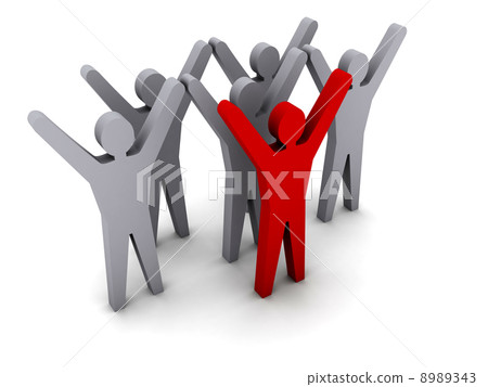 Team success. Leadership. Concept 3D illustration. 8989343