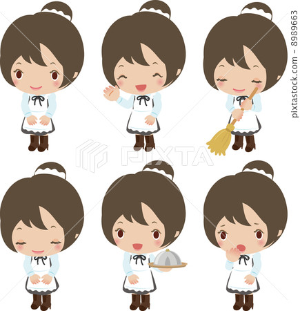 A young maid woman who works A young maid woman who works 8989663