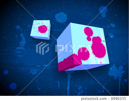 Stained cubes - Stock Illustration [8990335] - PIXTA
