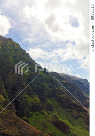 Hawaii Kauai Island Napali Coast Aerial shooting 8992116