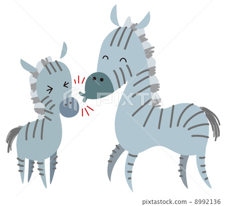 Parent and child of a zebra 8992136