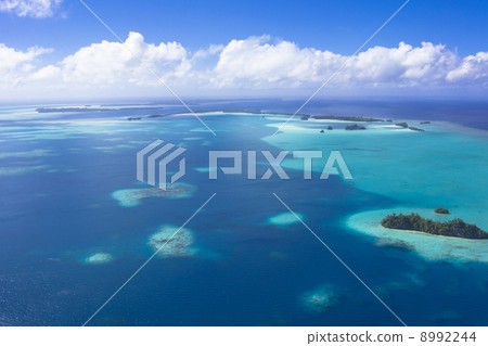 Palauan Seventy Island aerial photograph Palauan Seventy Island aerial photograph 8992244
