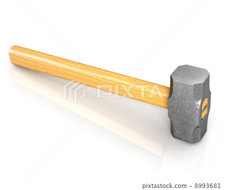 Metal sledge hammer isolated 8993681