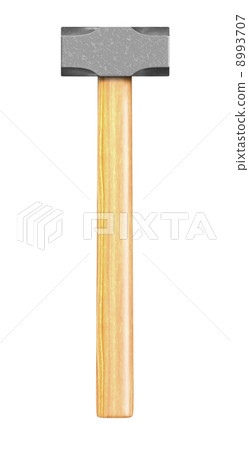 Metal sledge hammer isolated, front view Metal sledge hammer isolated, front view 8993707