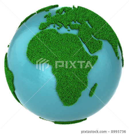Globe of grass and water, Africa part 8993736