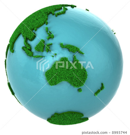 Globe of grass and water, Australia part Globe of grass and water, Australia part 8993744