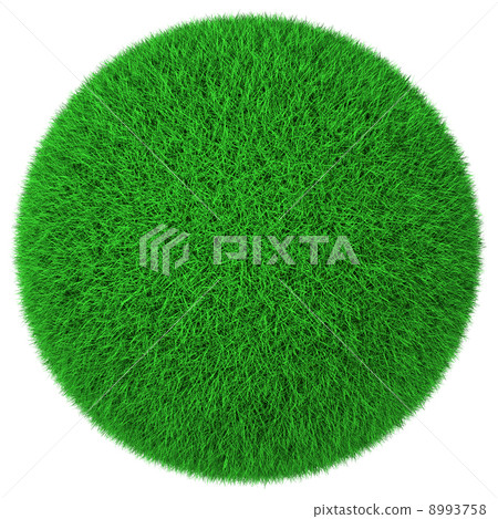 Ball made of green grass isolated Ball made of green grass isolated 8993758