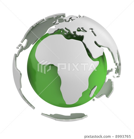 Abstract green globe, Africa part 8993765