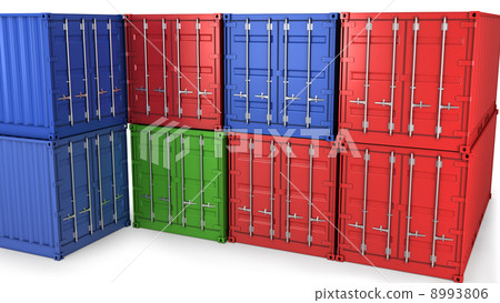 Many freight containers 8993806