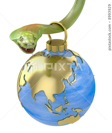 Christmas bauble hanging on cobra, Asia part 8993929