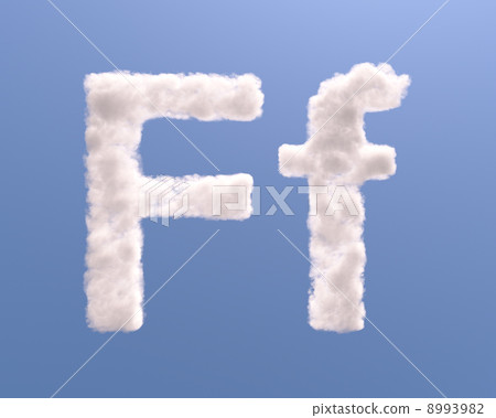 Letter F cloud shape Letter F cloud shape 8993982