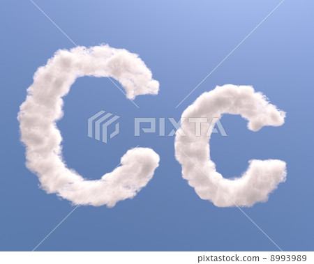 Letter C cloud shape Letter C cloud shape 8993989