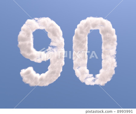 Number 9 and 0 cloud shape Number 9 and 0 cloud shape 8993991