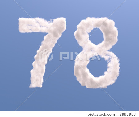 Number 7 and 8 cloud shape Number 7 and 8 cloud shape 8993993