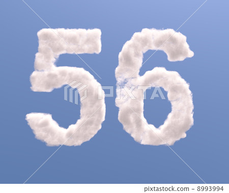 Number 6 and 5 cloud shape Number 6 and 5 cloud shape 8993994