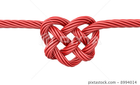 Red heart shaped knot Red heart shaped knot 8994014