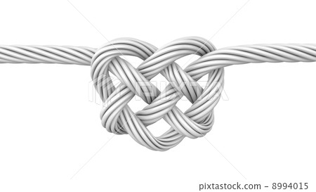 White heart shaped knot 8994015
