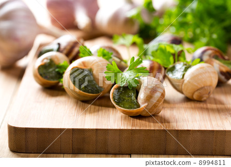 escargots with parsley 8994811