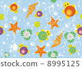 Seamless pattern sea with turtles 8995125