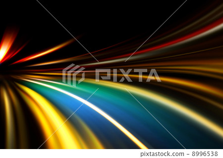 speed motion on night road 8996538