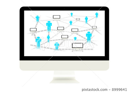 virtual connection everywhere concept on monitor virtual connection everywhere concept on monitor 8999641