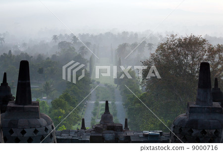 Borobudur Temple Indonesia Sunrise 9000716