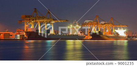 Panorama of Cargo freight ship Panorama of Cargo freight ship 9001235