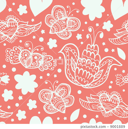 delicate, element, embroidery - Stock Illustration [9001889] - PIXTA