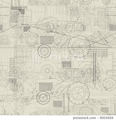 Industrial vehicles pattern Industrial vehicles pattern 9003689
