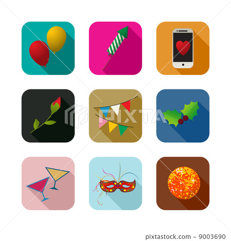 Party icons set Party icons set 9003690