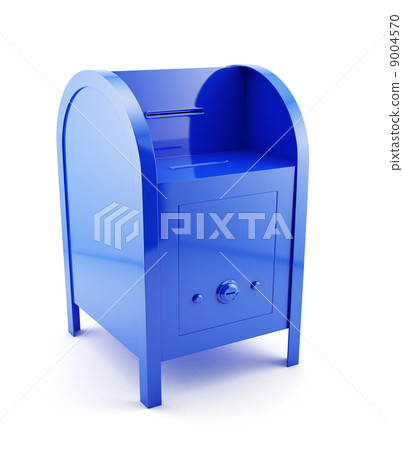 Blue mailbox isolated 9004570